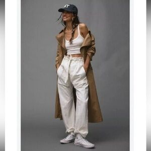 Free People Sky Rider Straight-leg Pants In Ecru